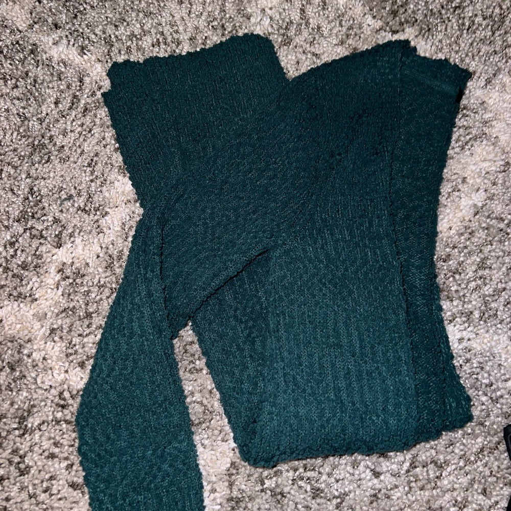 green cardigan